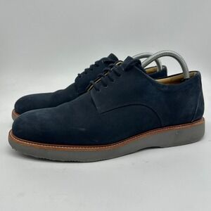 Samuel Hubbard Mens Nubuck‎ Oxford Shoes 9.5M Dark Blue Lace Up Comfort M2160086